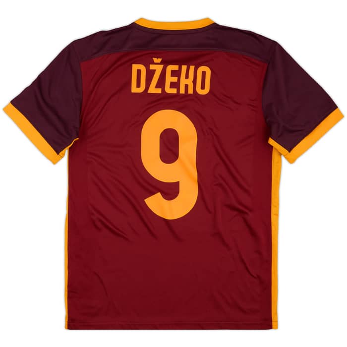 2015-16 Roma Home Shirt Dzeko #9 - 9/10 - (M)