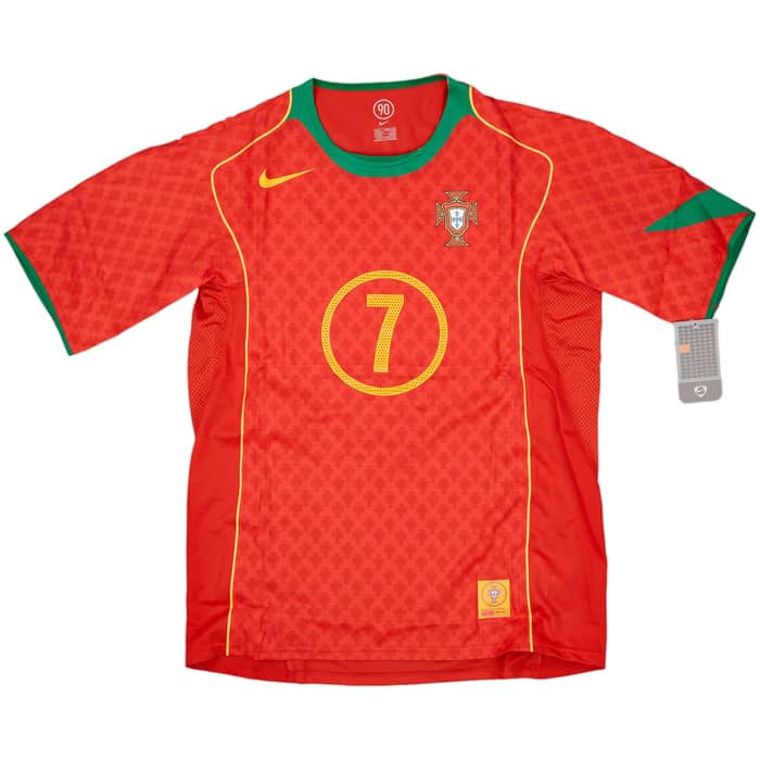 2004-06 Portugal Limited Edition Player Issue Home Shirt 2489/5000 Figo #7 (L)