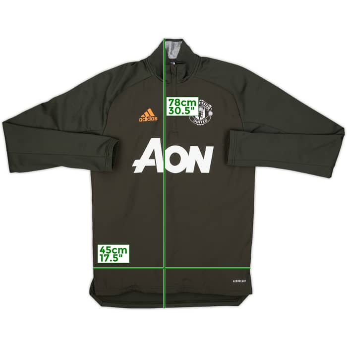 2020-21 Manchester United adidas 1/4 Zip Training Top - 8/10 - (XS)