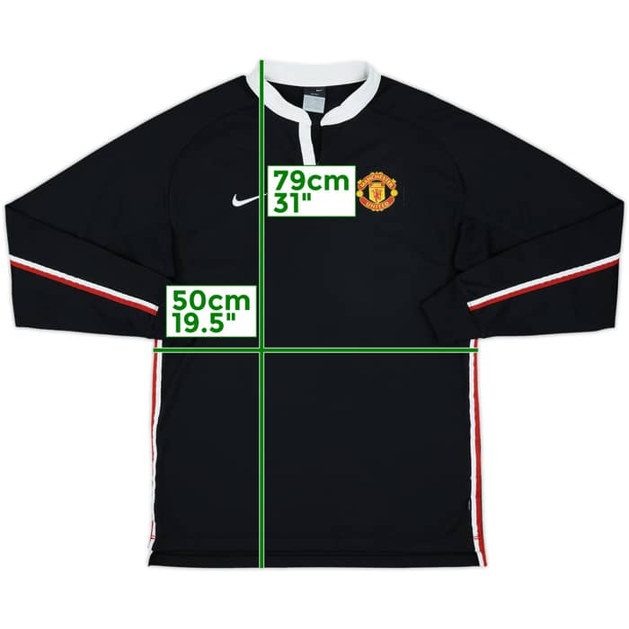 2006-07 Manchester United Nike Polo L/S Shirt - 8/10 - (M)