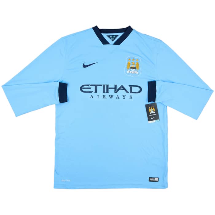 2014-15 Manchester City Signed Home L/S Shirt Wilfried #14