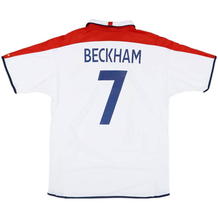 2003-05 England Home Shirt Beckham #7 - 5/10 - (XL)