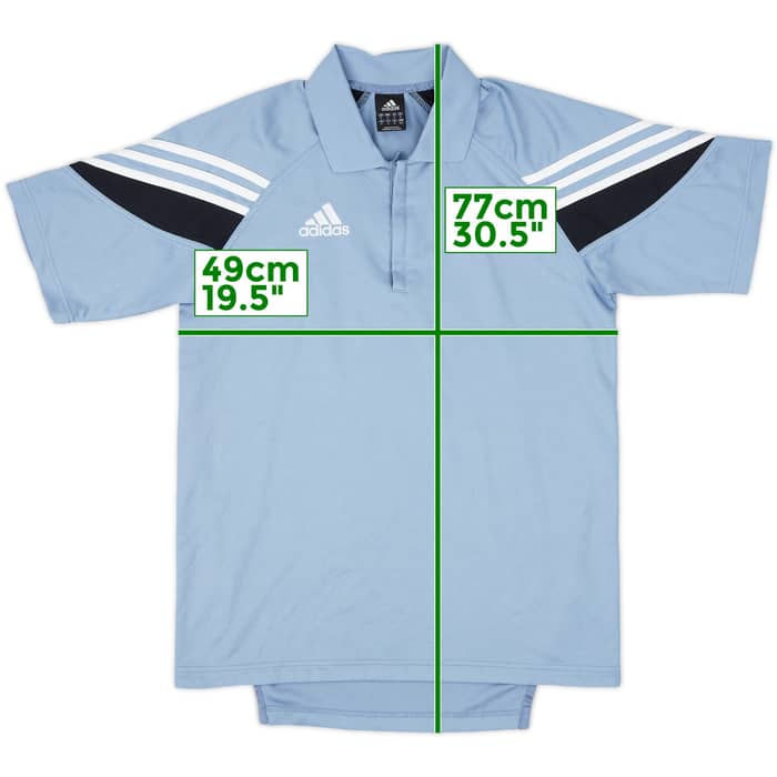 2003-04 Olympique Marseille adidas 1/4 Zip Polo Shirt - 8/10 - (S)