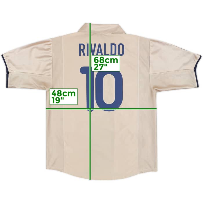 2001-03 Barcelona Away Shirt Rivaldo #10 - 8/10 - (M)