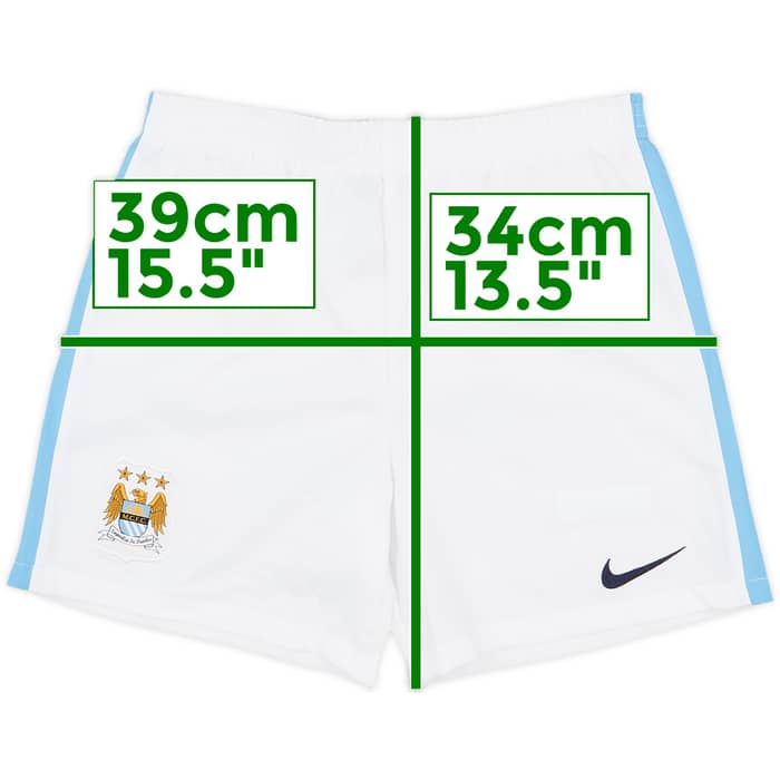 2015-16 Manchester City Home Shorts - 10/10 - (7-8 Years)