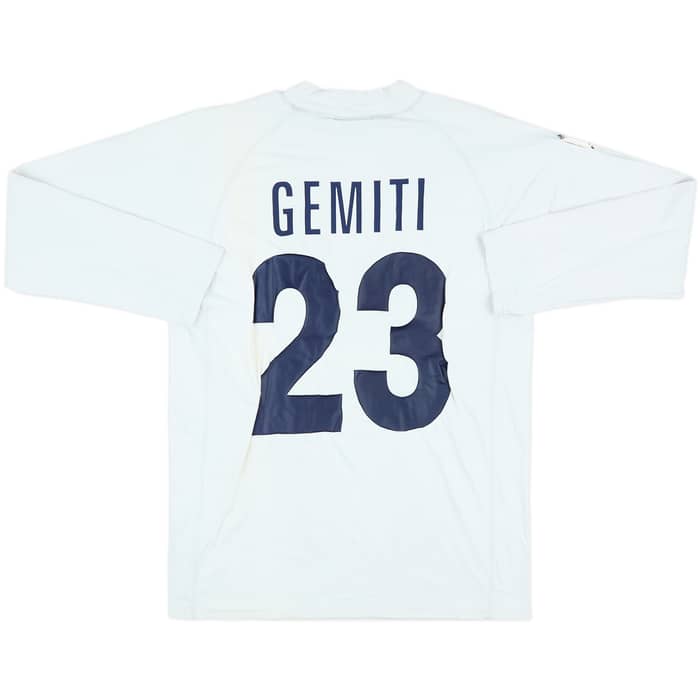 2004-05 Genoa Match Issue Away L/S Shirt Gemiti #23