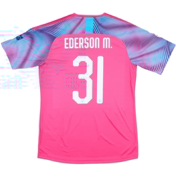2019-20 Manchester City Match Issue Champions League GK Shirt Ederson M. #31