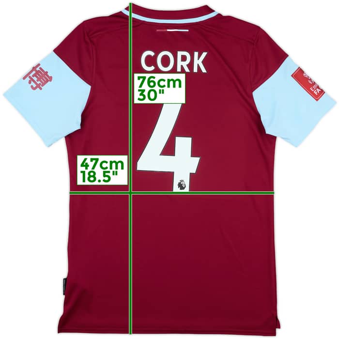 2020-21 Burnley Match Issue FA Cup Home Shirt Cork #4