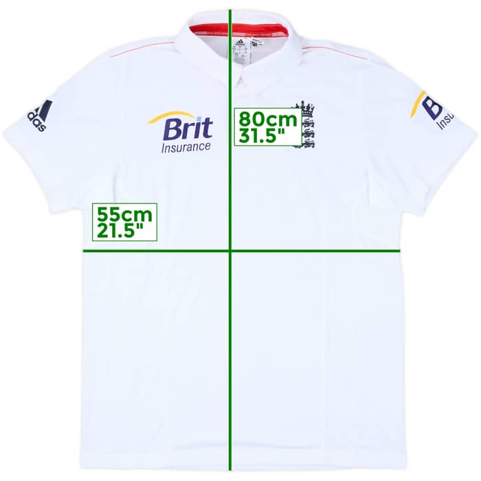 2010-11 England Cricket Home Shirt - 9/10 - (L/XL)