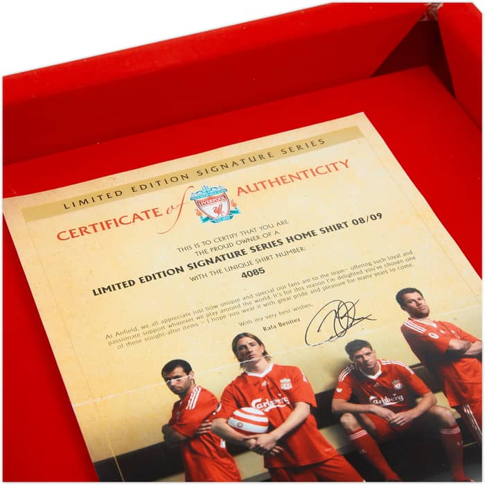 2008-09 Liverpool Limited Edition 'Signed' Home Shirt 4085 - 9/10 - (XL)