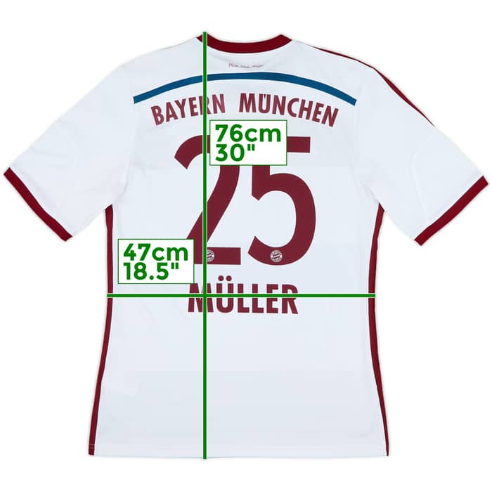 2014-15 Bayern Munich Away Shirt Muller #25 - 8/10 - (M)