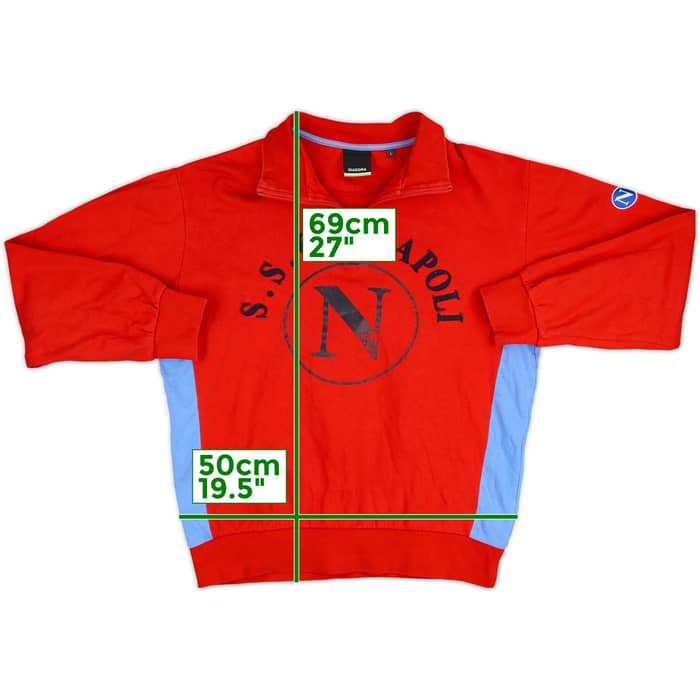 2008-09 Napoli Diadora 1/4 Zip Training Top - 8/10 - (L)