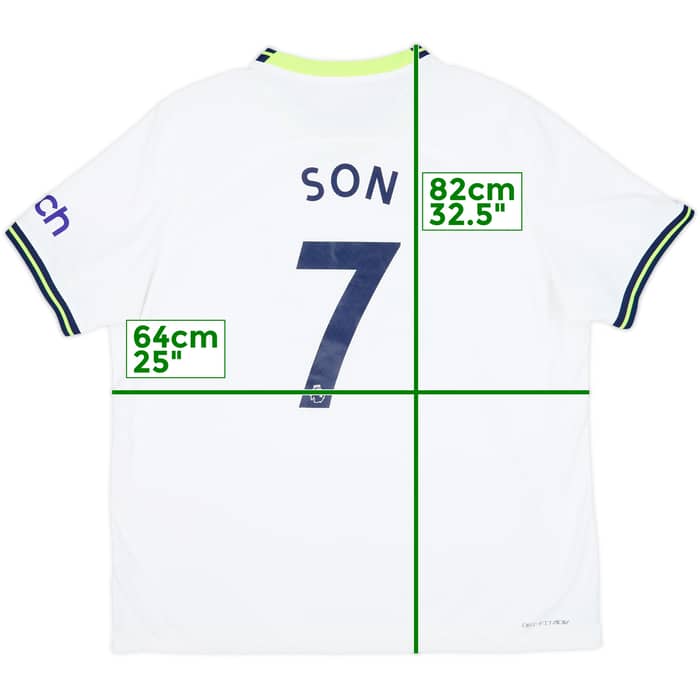 2022-23 Tottenham Authentic Home Shirt Son #7 - 10/10 - (XXL)