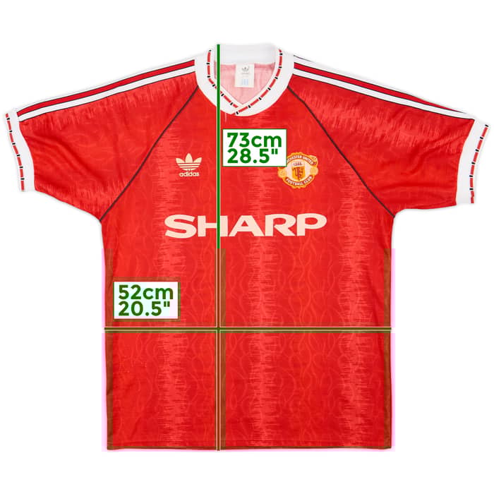1990-92 Manchester United Home Shirt - 8/10 - (M)