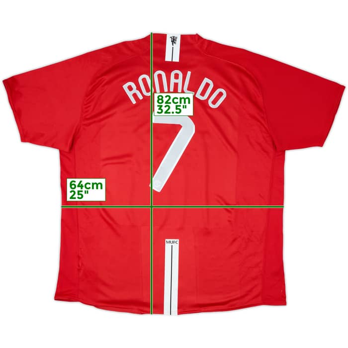 2007-09 Manchester United Home Shirt Ronaldo #7 - 8/10 - (3XL)
