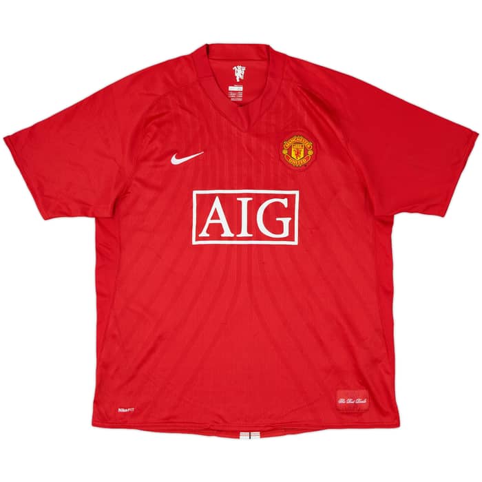 2007-09 Manchester United Home Shirt Rooney #10 - 8/10 - (XL)