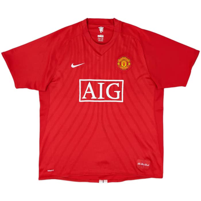 2007-09 Manchester United Home Shirt Rooney #10 - 9/10 - (XL)