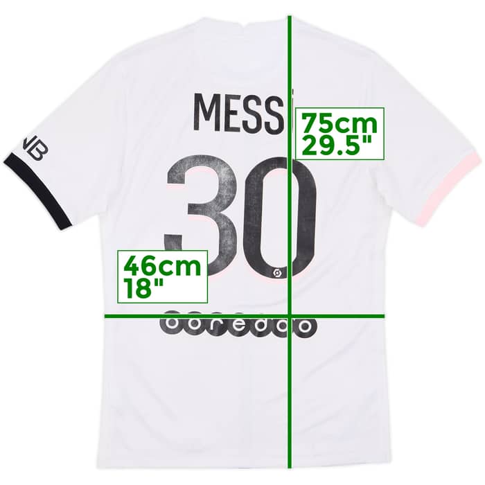 2021-22 Paris Saint-Germain Away Shirt Messi #30 - 4/10 - (S)