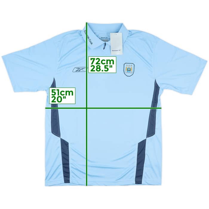 2004-05 Manchester City Reebok 1/4 Zip Polo Shirt (M)