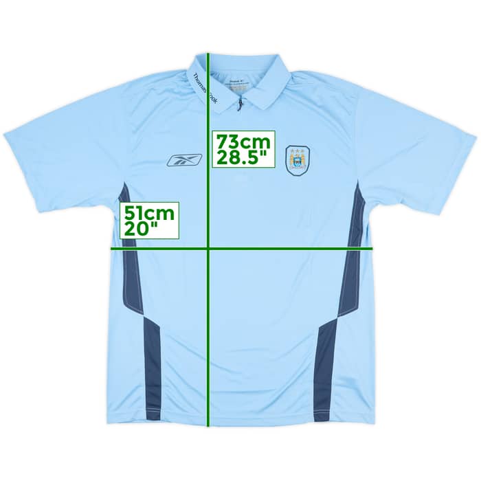 2004-05 Manchester City Reebok 1/4 Zip Polo Shirt (M)