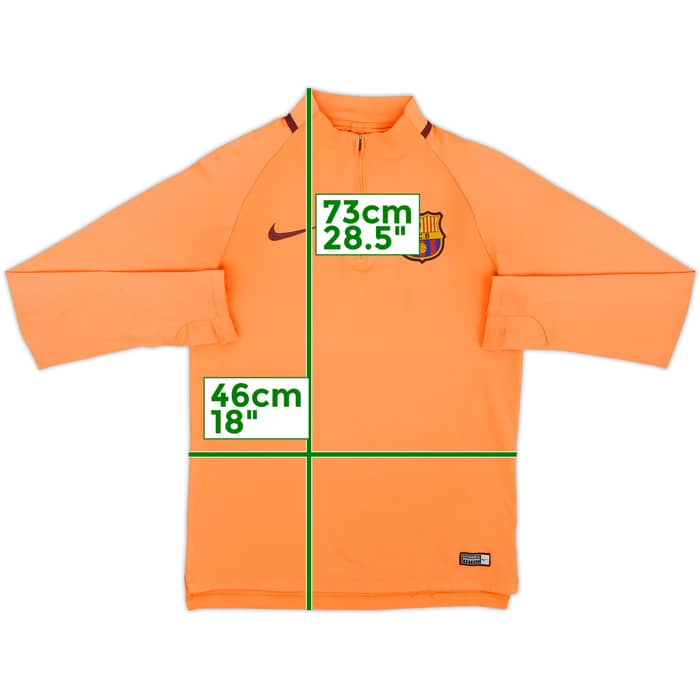 2017-18 Barcelona Nike 1/4 Zip Training Top - 8/10 - (S)