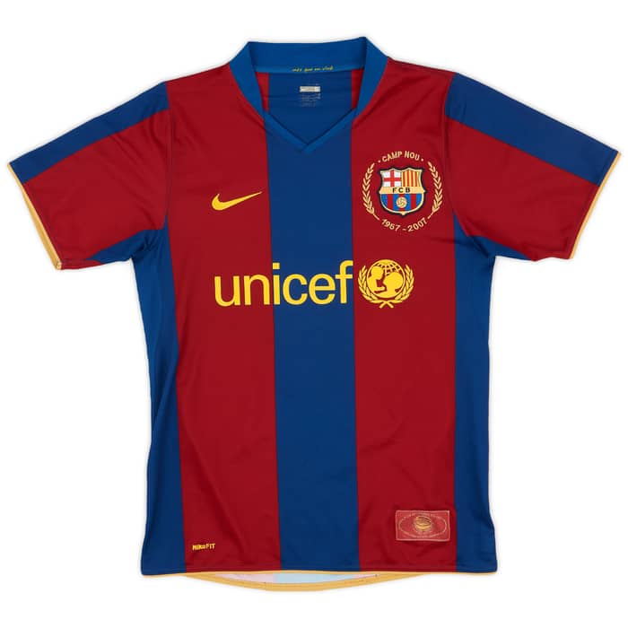 2007-08 Barcelona Home Shirt Messi #19 - 8/10 - (S)