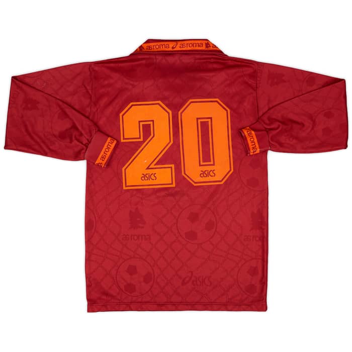 1994-95 Roma Match Issue Home L/S Shirt #20