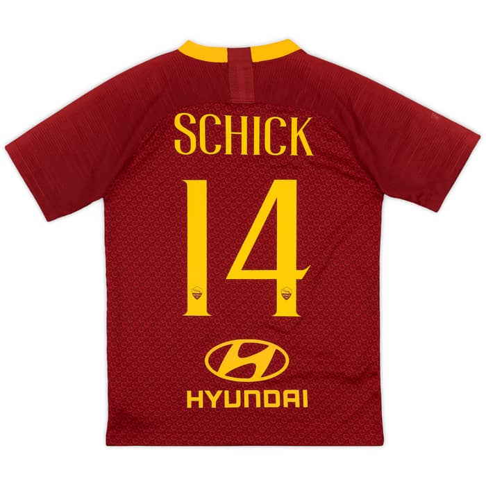 2018-19 Roma Home Shirt Schick #14 - 9/10 - (M.Boys)
