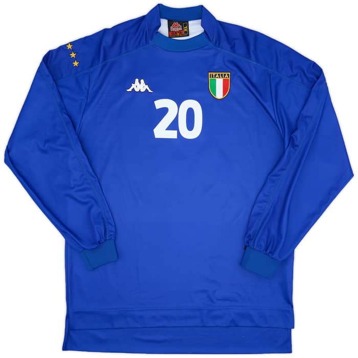 1998-99 Italy Home L/S Shirt Totti #20 - 9/10 - (XL)