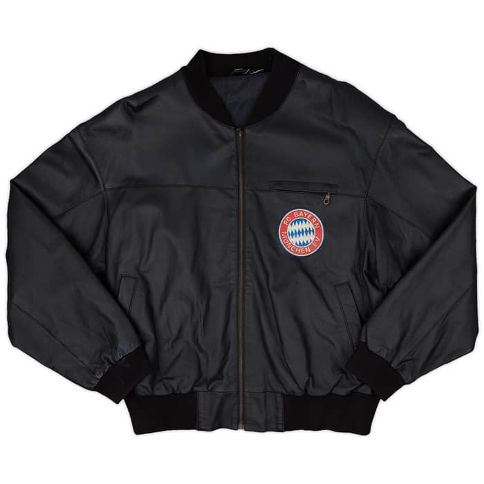 1995-96 Bayern Munich Leather Bomber Jacket - 8/10 - (XL)
