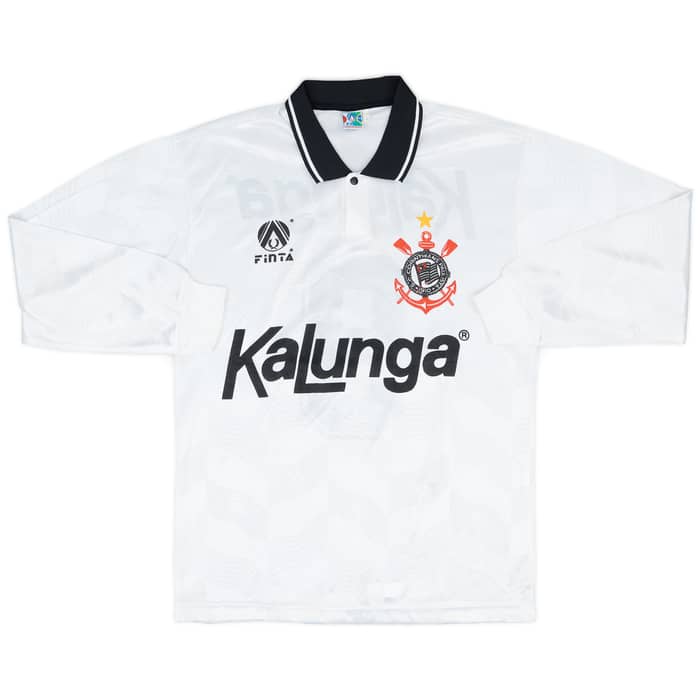 1992-94 Corinthians Home L/S Shirt #9 - 8/10 - (M)