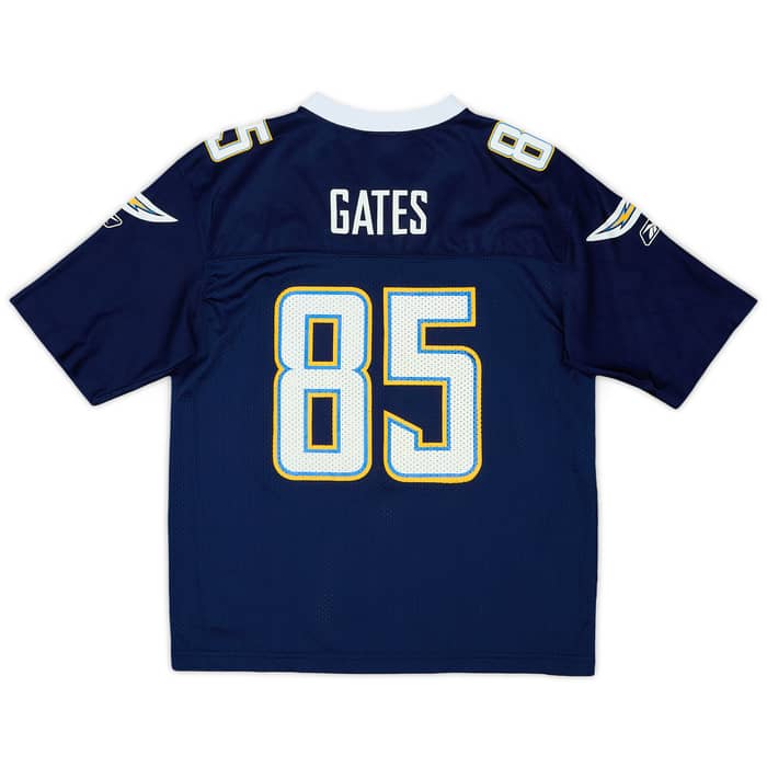 2007 San Diego Chargers Gates #85 Reebok Replica Home Jersey - 8/10 - (L.Boys)