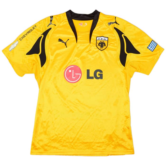 2007-08 AEK Athens Home Shirt Rivaldo #10