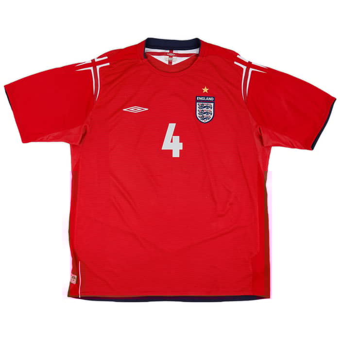 2004-06 England Away Shirt Gerrard #4 - 6/10 - (XL)