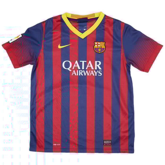 2013-14 Barcelona Home Shirt - 8/10 - (XL.Boys)