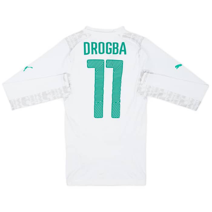 2014-16 Ivory Coast Player Issue ACTV Third L/S Shirt Drogba #11 - 9/10 - (S)