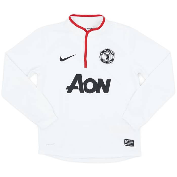 2012-14 Manchester United Away L/S Shirt Evans #6 - 9/10 - (S.Boys)