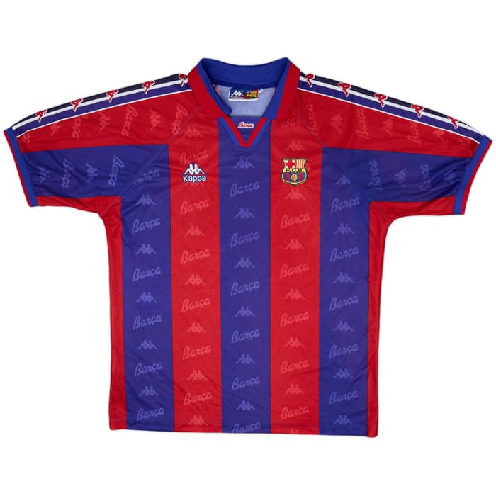 1995-97 Barcelona Home Shirt and Shorts - 9/10 - (XL)