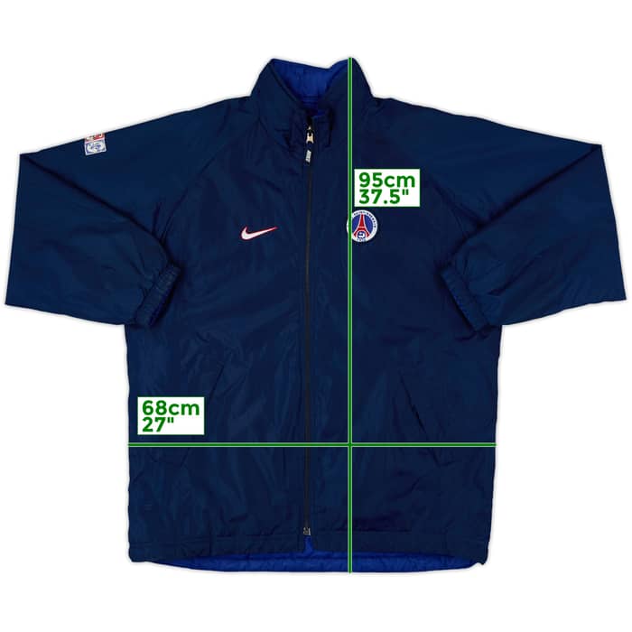 1998-99 Paris Saint-Germain Nike Reversible Padded Bench Coat - 3/10 - (L)