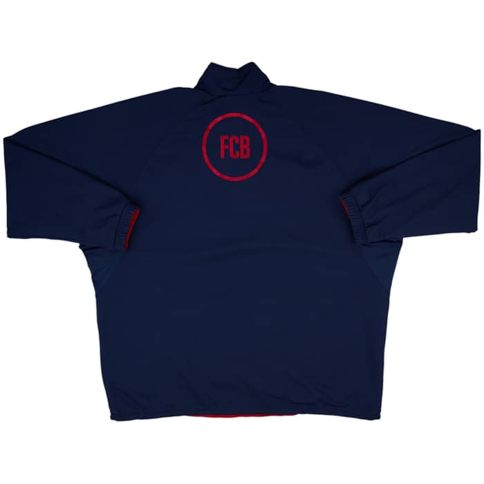 2000-02 Barcelona Nike Reversible 1/4 Zip Drill Top - 6/10 - (3XL)