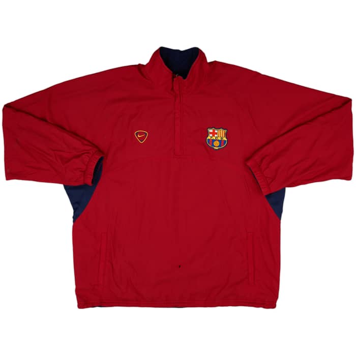 2000-02 Barcelona Nike Reversible 1/4 Zip Drill Top - 6/10 - (3XL)