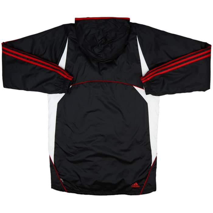2007-08 Liverpool adidas CL Hooded Padded Bench Coat - 9/10 - (S)