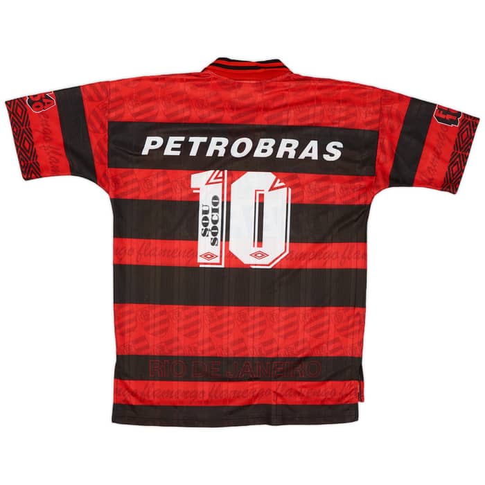 1995-96 Flamengo Centenary Home Shirt #10 - 8/10 - (M)