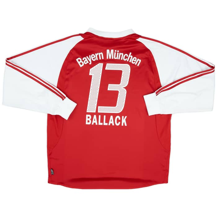 2003-04 Bayern Munich Home L/S Shirt Ballack #13 - 9/10 - (XXL)