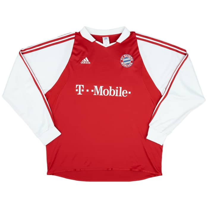 2003-04 Bayern Munich Home L/S Shirt Ballack #13 - 9/10 - (XXL)