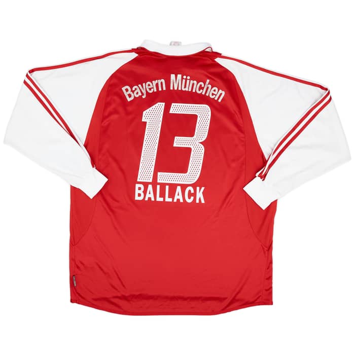 2003-04 Bayern Munich Home L/S Shirt Ballack #13 - 7/10 - (XXL)