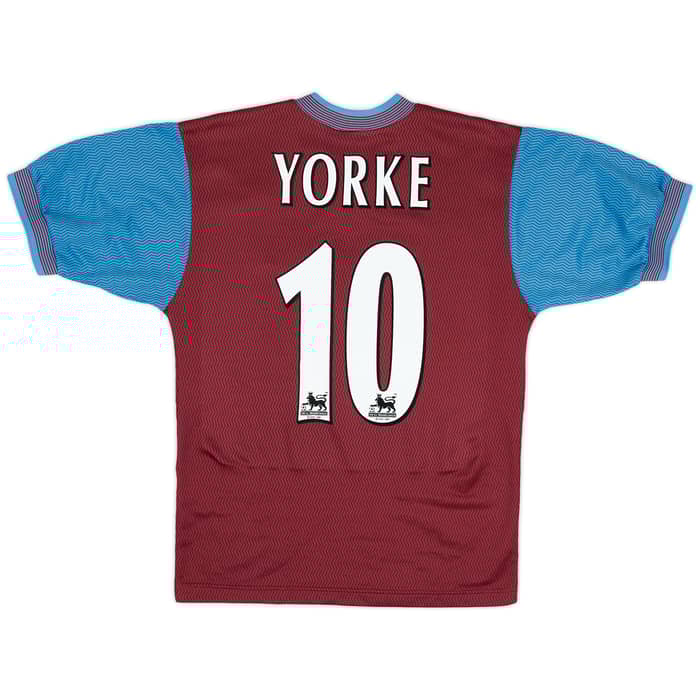 1997-98 Aston Villa Home Shirt Yorke #10 - 9/10 - (S)