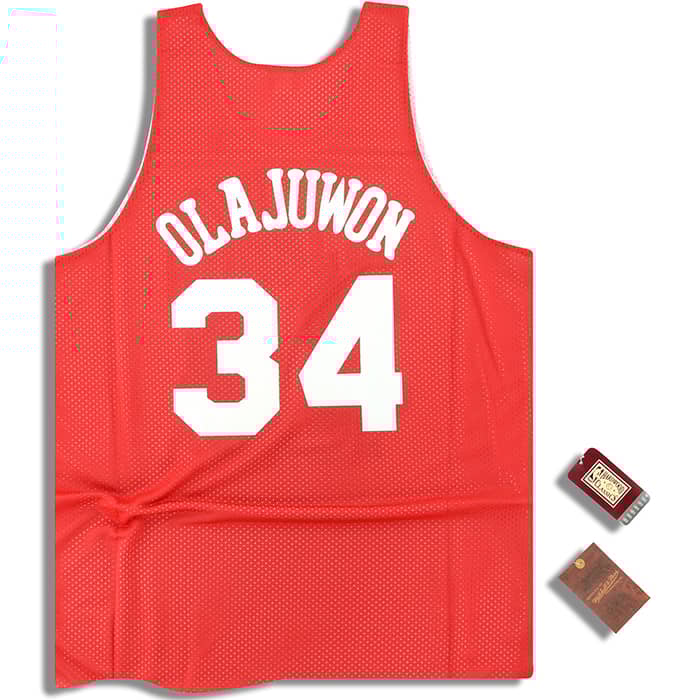 (Amazon) Mitchell & Ness Houston Rockets Olajuwon #34 Reversible Jersey