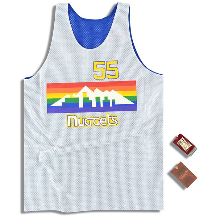 (Amazon) Mitchell & Ness Denver Nuggets Mutombo #55 Reversible Jersey
