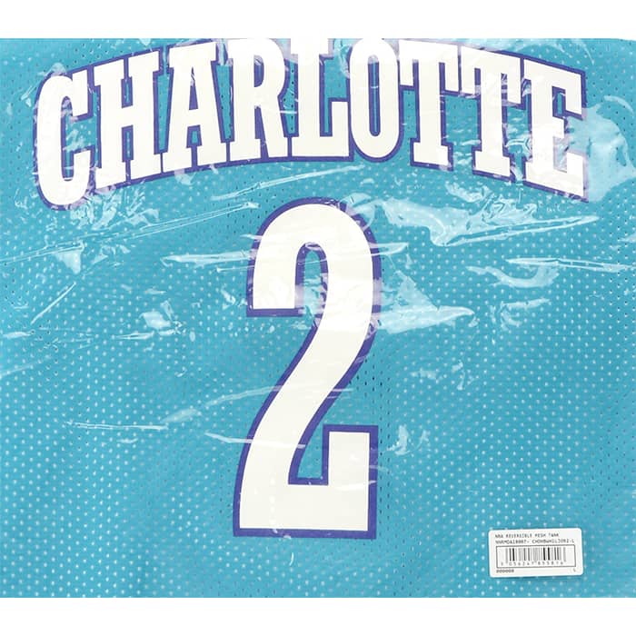 (Amazon) Mitchell & Ness Charlotte Hornets Johnson #2 Reversible Jersey